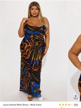 💕 SALE 💕 Fashion Nova Multi-Color Laura Animal Maxi Dress
